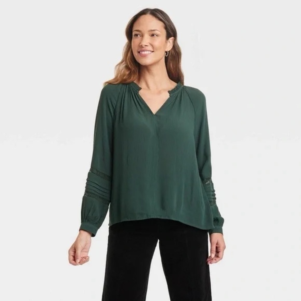 Elegant Forest Green Blouse